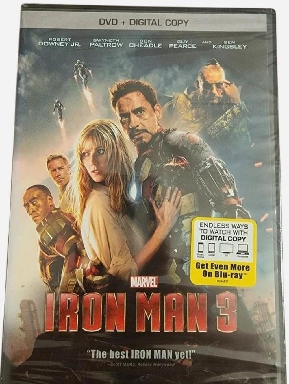 Iron Man 3 with Digital Copy (DVD, Widescreen, 2013) Unopened